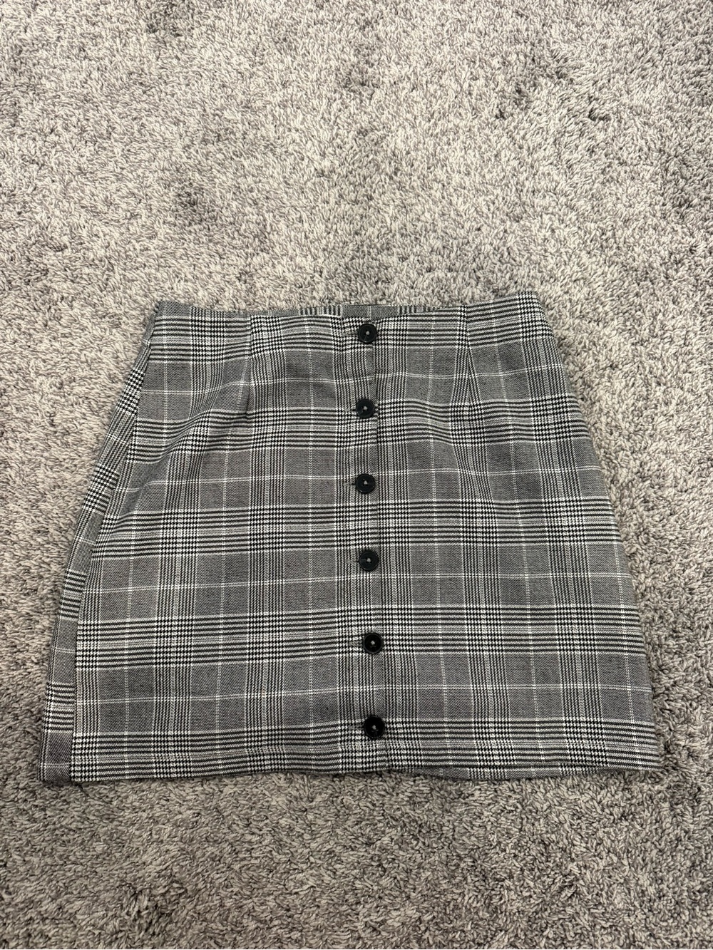 Lottie Moss Plaid Button-Front Mini Skirt (size S)